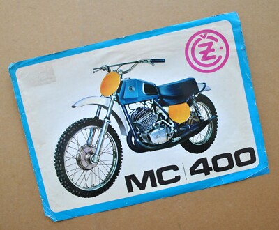 #ad Original Vintage 1973 CZ Motorcycle Factory Brochure 400cc Motocross Dirt Bike $29.95