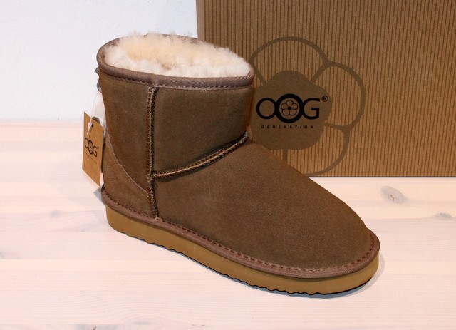 OOG GENERATION Wildleder Stiefel Leder Lammfell Yeti Boots Khaki