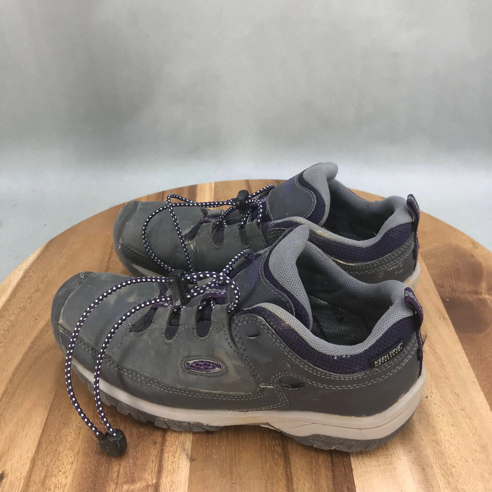 Scarpe da trekking impermeabili Keen Targhee bambini 3 grigie in pelle stringate top basse