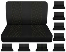 Fits 1982-1991 Chevy S10 Pickup Front Bench Seat Covers Black W Diamond Stitch