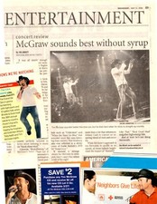 singer-actor TIM McGRAW- huge 280 pages - original clippings lot