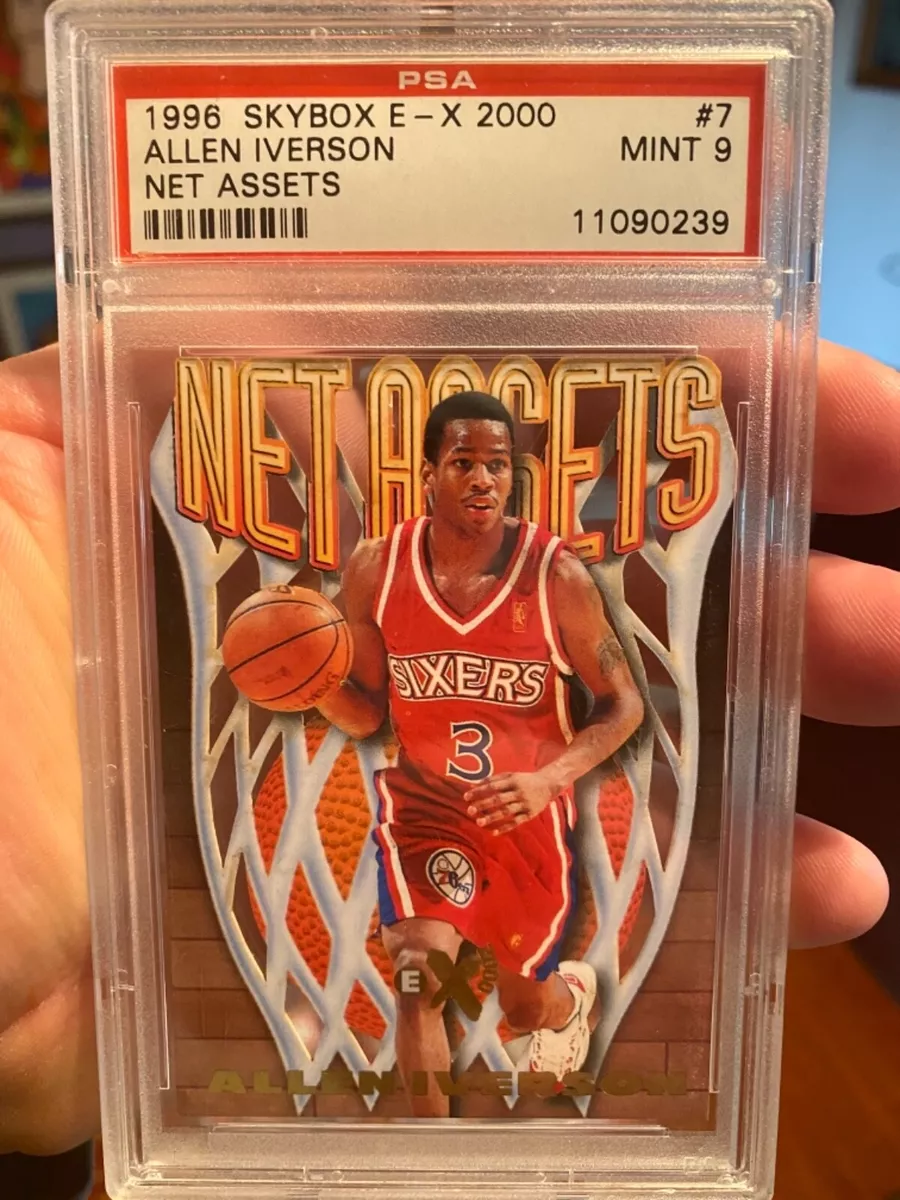 ~CRAZY RARE SKYBOX E-X 2000 ALLEN IVERSON ROOKIE NET ASSETS PSA 9 TOUGH