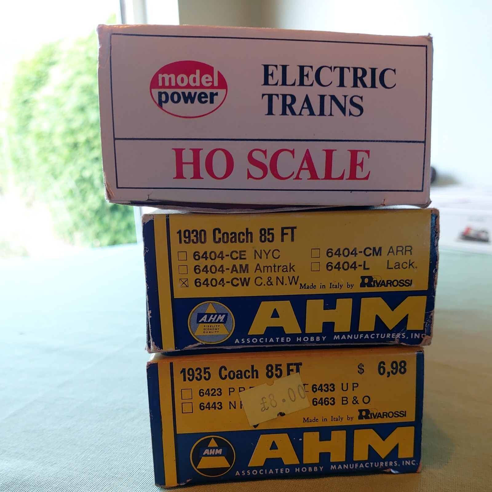 3pc lot vintage AHM Model Power HO Passenger Cars Coach Car B&O CW UP