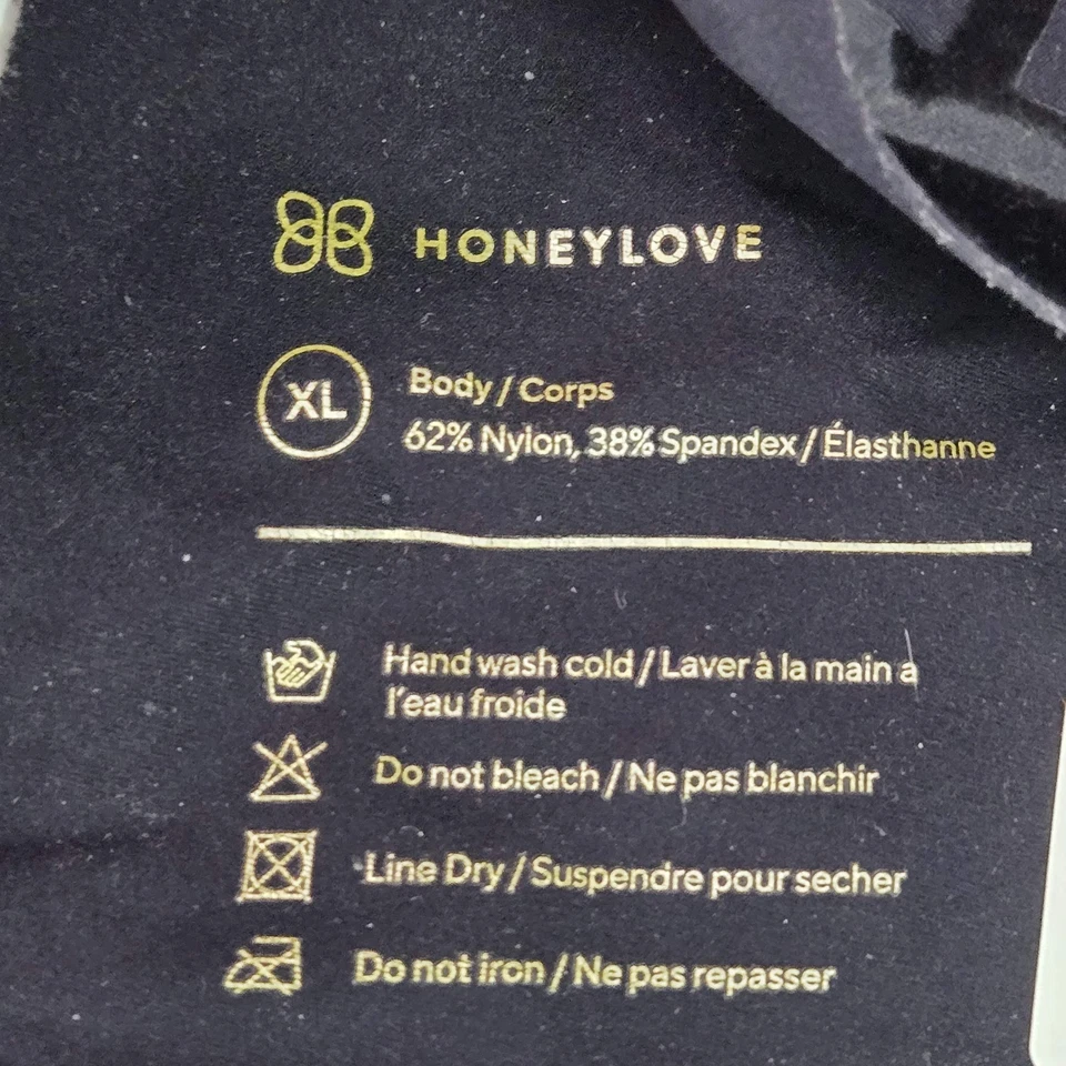 Honeylove女式文胸XL黑色剪影无线表带浅衬里 — 第 3/4 张图片