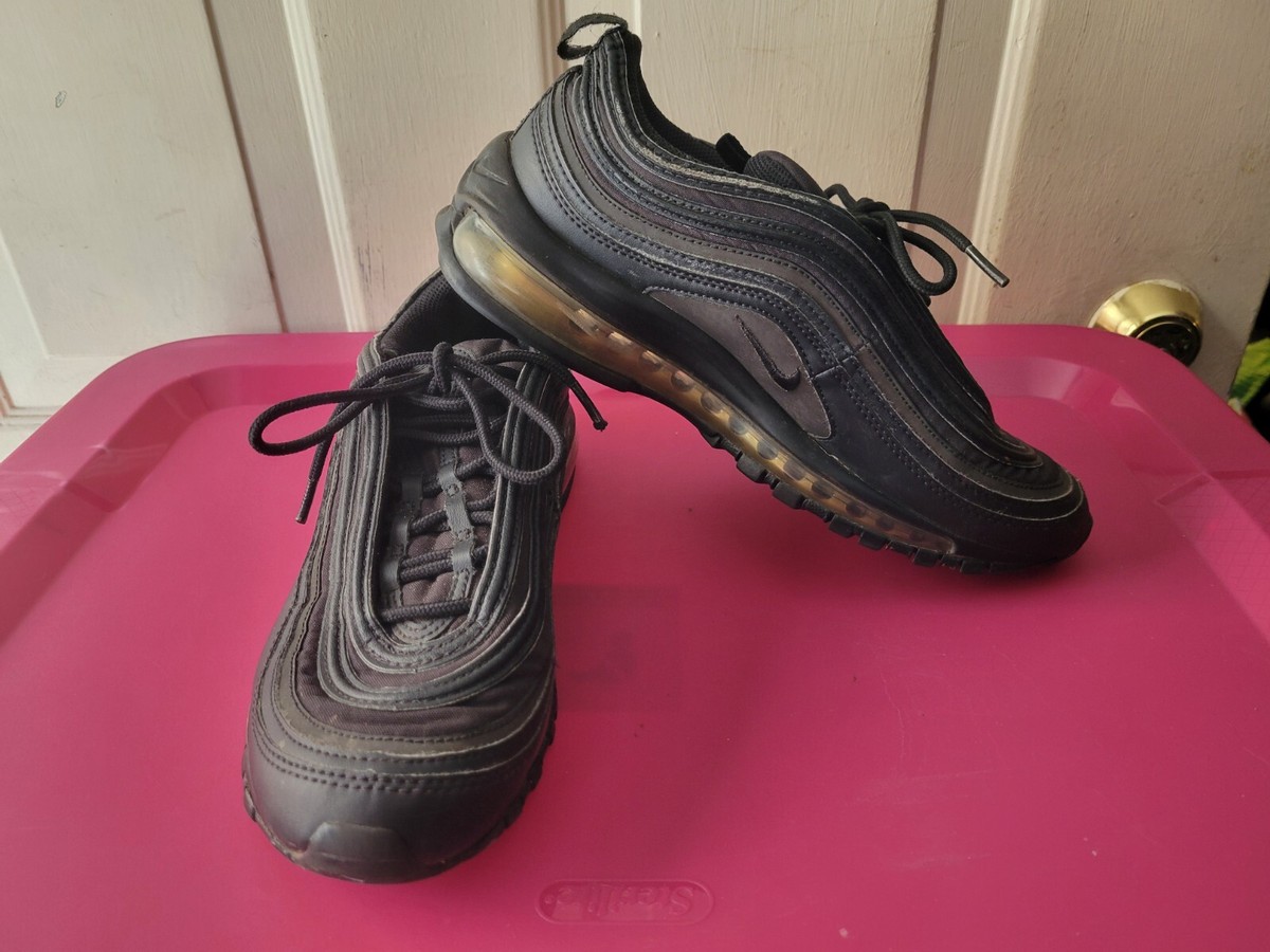 Nike Air Max 97 Black Gold Reflective Retro Shoes Sz AA3985-001