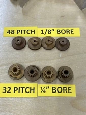  ASSORTED LOT OF BRONZE SPUR PINION GEARS 32 AND 48 PITCH TINKER EXPERIMENT 