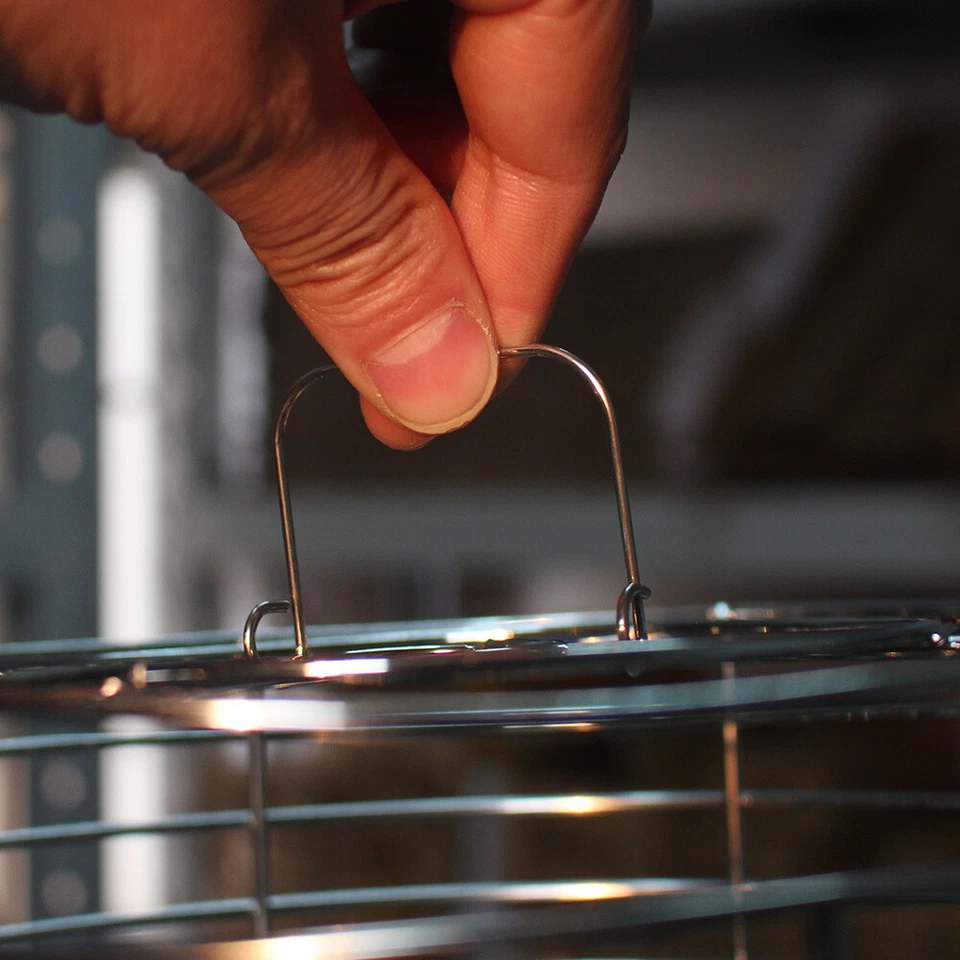 Universal Garlic Cage Metal Wire Storage Basket with Handle and Door Buckle - Image 4 of 4