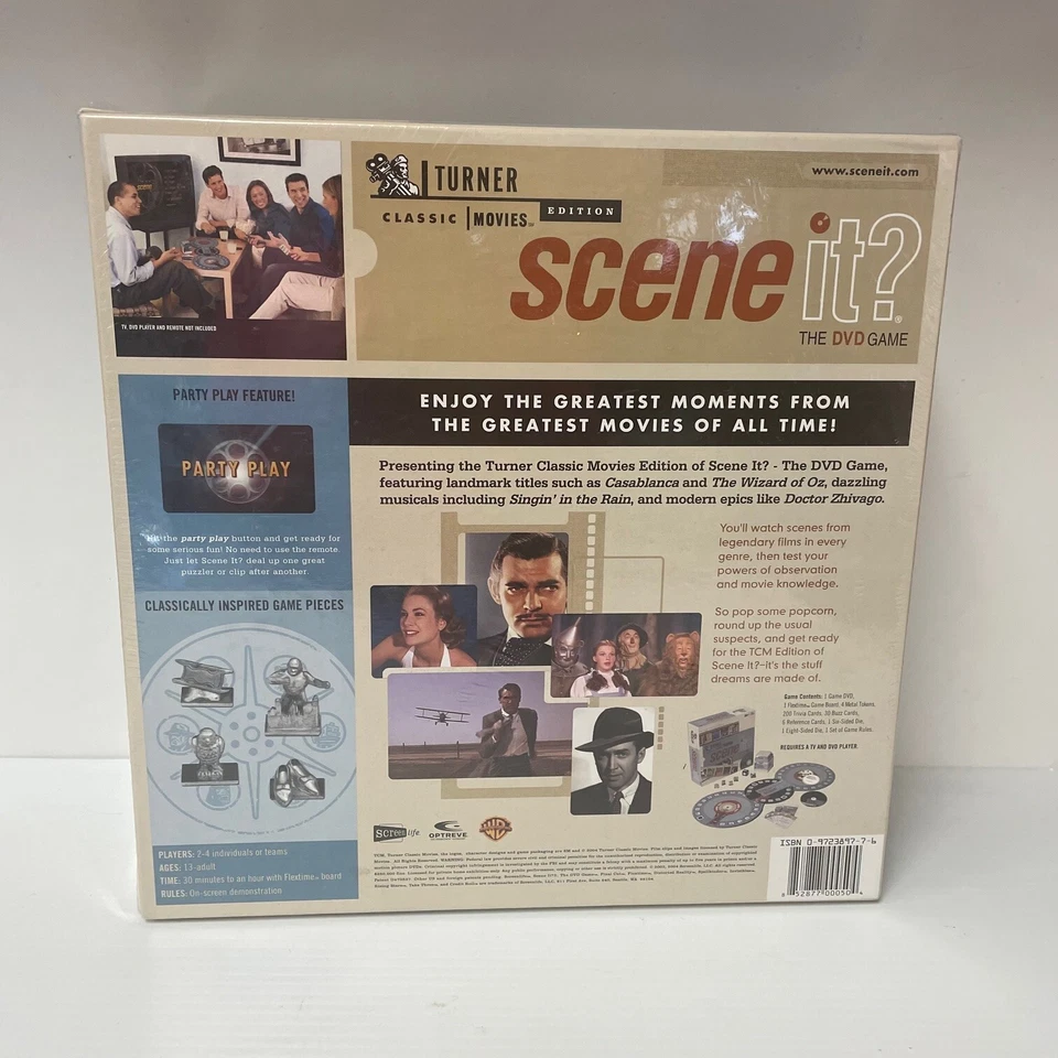 Scene It Board Game Turner Classic Movies Edition Vintage 2004 New In Sealed Box - Image 4 of 4