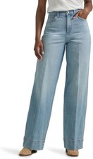 Lee Women's Legendary High Rise Trouser Jean Denim Comfort Pants Petite Long S