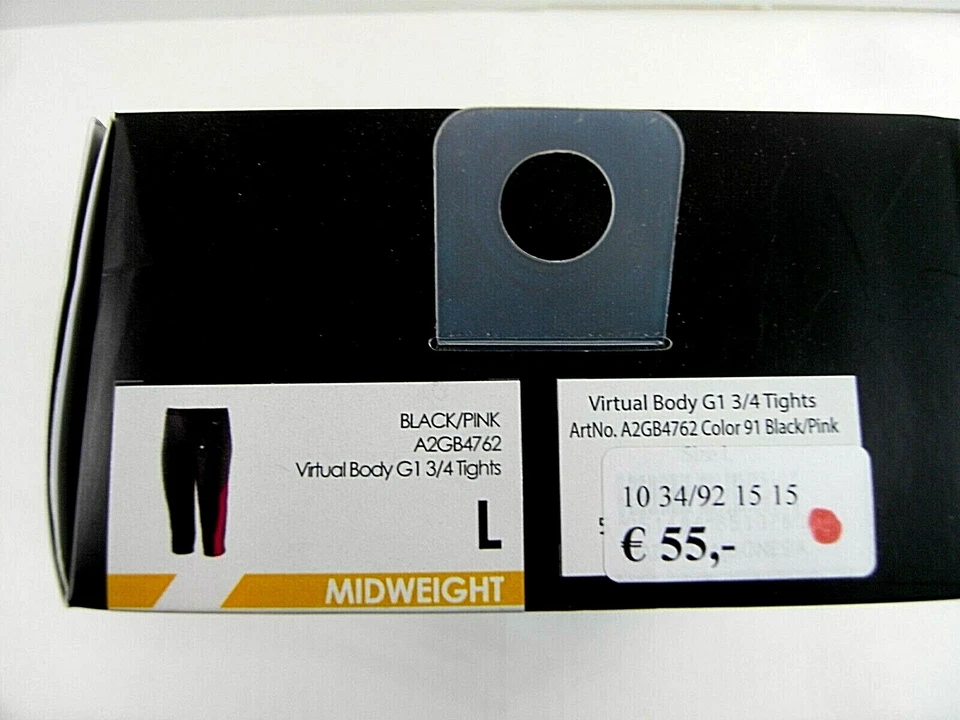 Ropa interior deportiva / Pantalón mujer 3/4 "MIZUNO Virtual Body" talla L / 40-42 Foto 3 de 4