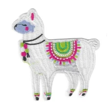 ALPACA LLAMA IRON ON PATCH 3.75" Cute Peru Inca Animal Embroidered Applique NEW