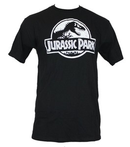 Jurassic Park Para Hombres Camiseta Blanco Clasico Pelicula