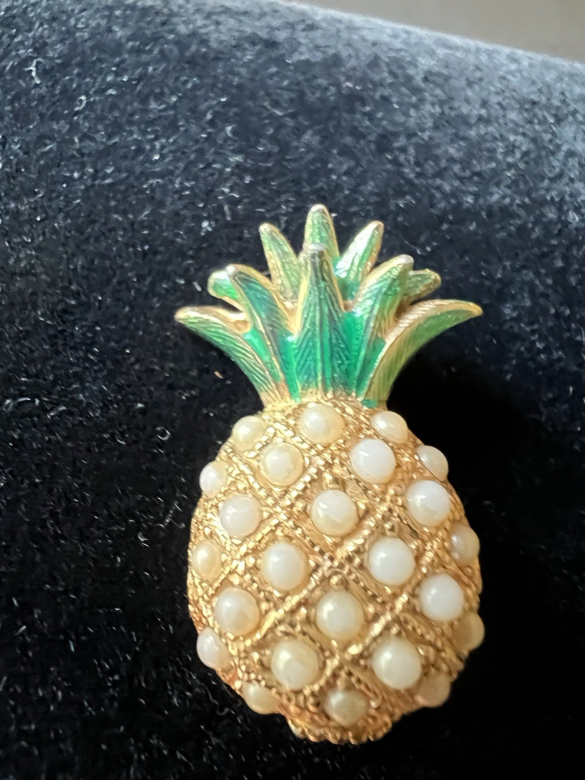 Ciner Pineapple Tiny Brooch Authentic Vintage Fru… - image 3