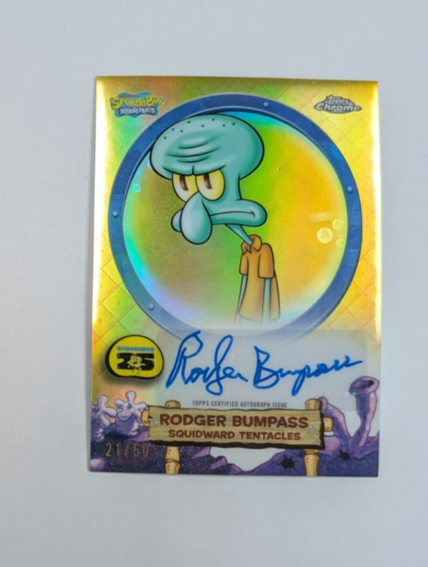 topps Chrome スポンジボブ LORI ALAN 直筆サインカード PSA8 NM-MT