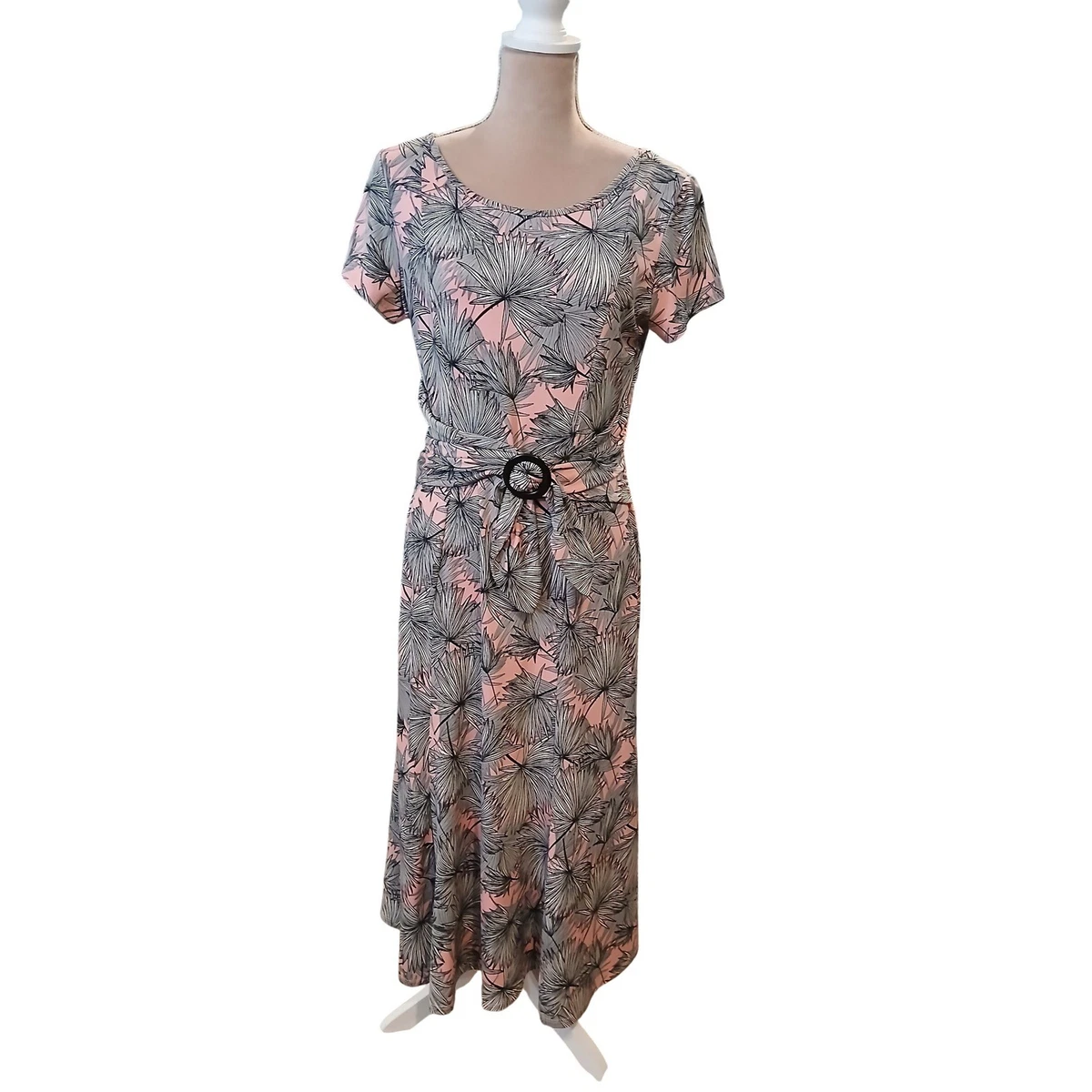 green emerald velvet dress Blue Floral Short Sleeve Midi Dress - Casual Dresses