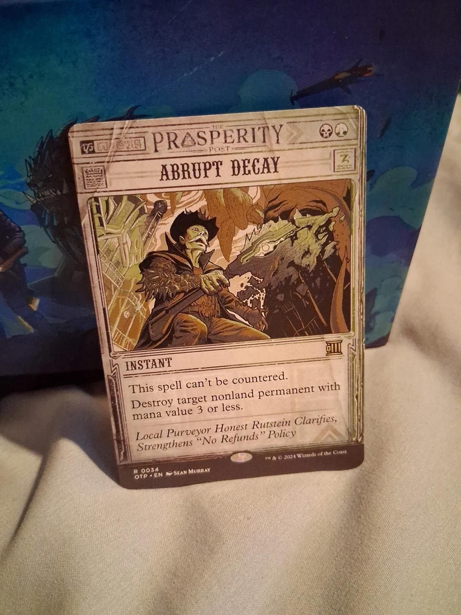 突然衰减Magic: the Gathering Wizards of the Coast 罕见个人收藏卡