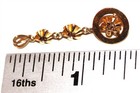Solid 10K yellow gold antique pendant with three real diamonds Lot#1  — photo 4