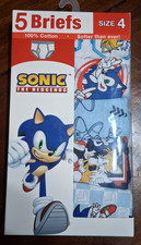 NEW Boys Size 4 Sonic the Hedgehog Underwear Briefs 5 Pack 100 Cotton Toddler