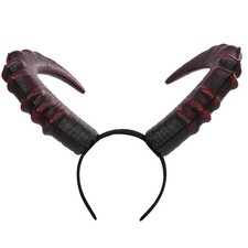 Devil Horn Headband, 11 x 5 Inch Red Demon Horns Hairband