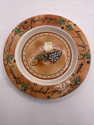 Vintage Lori Siebert  Certified International wine themed plate