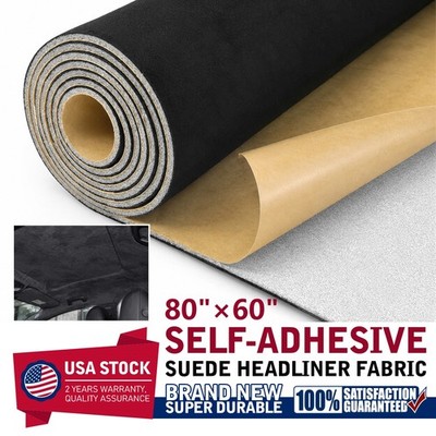 80'' ×60'' Headliner Fabric Adhwsive Backed Suede Match Car Roof Liner Upholstery