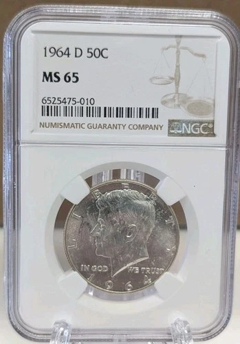 1964-D Kennedy Half Dollar NGC MS65 #Z155