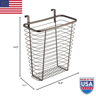 Steel Over-The-Cabinet Storage Bin  7.1'' x 12.2'' x 14.2''  for Kitchen Storage