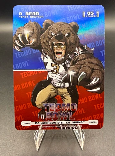 Tecmo Bowl Bo Jackson Battle Arena A Bear Bobby Hebert Steel Logo L663
