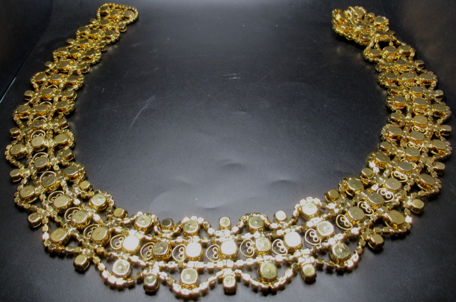 KJL KENNETH J LANE For JULIANA Sparkling Ice Rhinestone Scroll Belt In Bag!