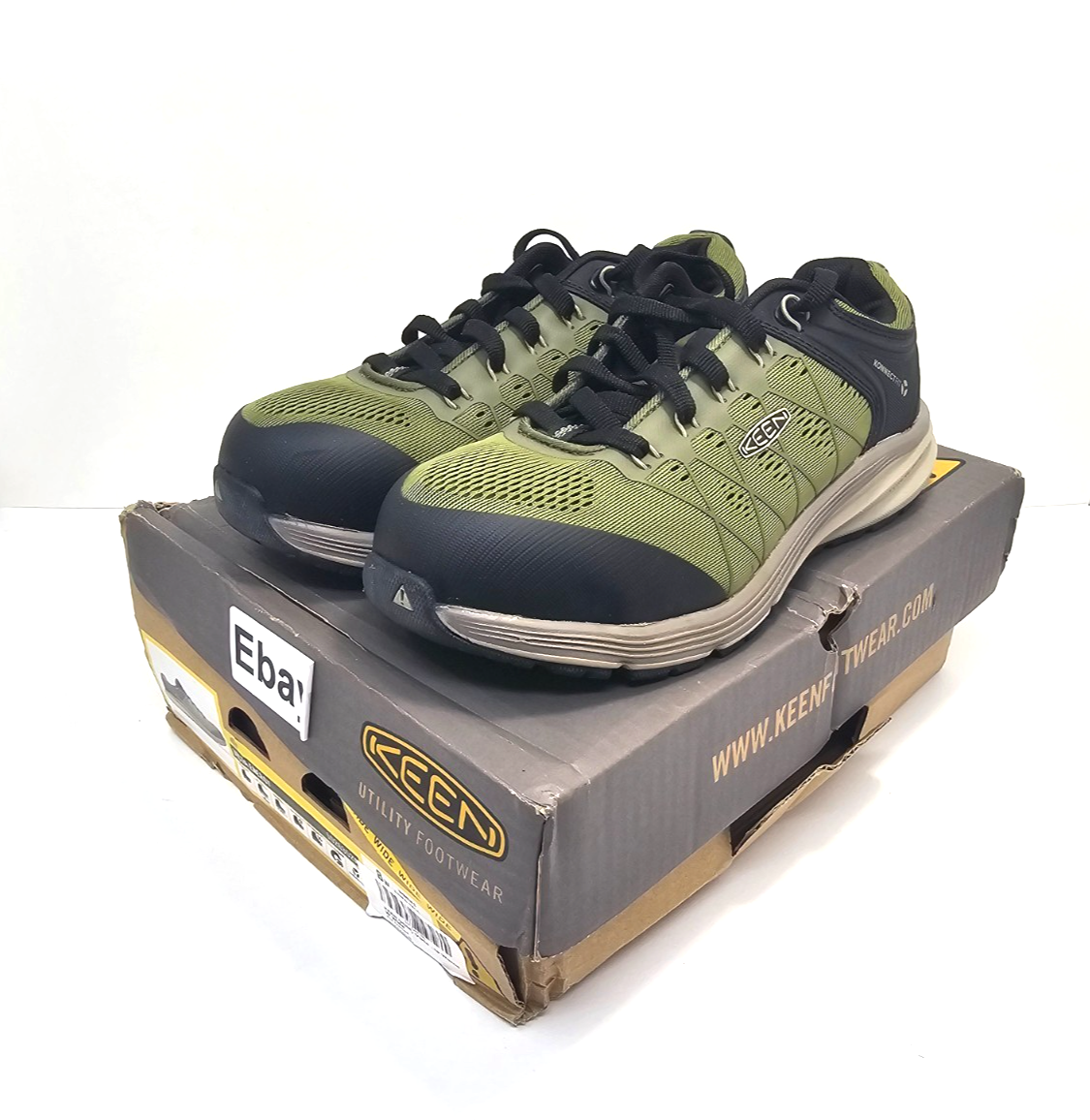 Sneakers KEEN Utility Vista Energy Olive punta composita antiscivolo donna larghezza 8 W