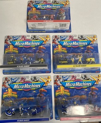 Micro Machines Mighty Morphin Power Rangers - Lot of 5 - Galoob New