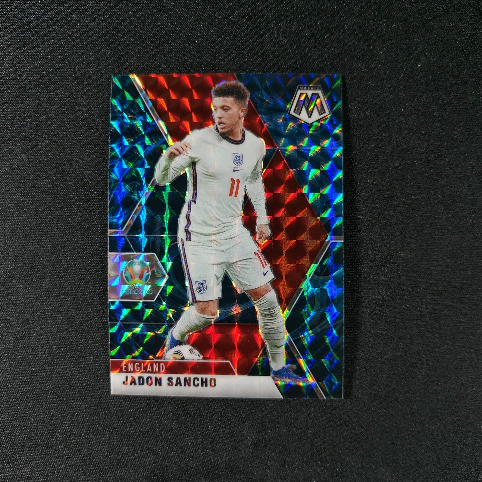 2021 Panini Mosaic UEFA Euro '20 Genesis Prizm #110 Jadon Sancho England