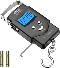 Dr.meter Fish Scale Luggage Scale Fishing Gear - 110lb Backlit LCD Display