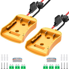 2 Packs Adapter for Dewalt 20V Battery Adapter for Power Wheel Battery Upgrade C