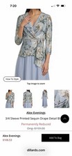 Mother of Bride Or MOG Pant Suit Alex Evenings Blue