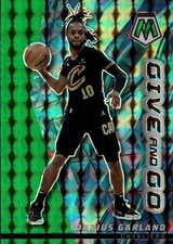 2022-23 Panini Mosaic Darius Garland #2 Give and Go Mosaic Green Cleveland 3J