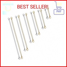 UUBAAR 12 PCS Necklace Extenders - Stainless Steel Necklace Extension Chain for