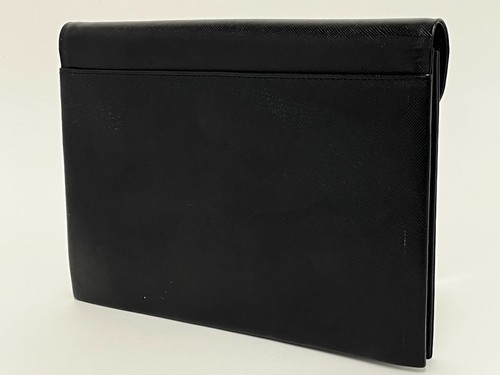 Yves Saint Laurent Clutch Second Bag YSL Black Leather - Picture 11 of 16