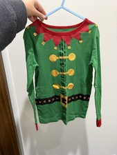 Wondershop Elf PJ Top Kids 12 Green Red Christmas Long Sleeve Santa  s Helper