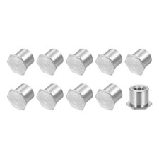 Self Clinching  Nuts (M3) 100Pcs, Carbon Steel Hex Head Insert Nuts Silver Tone