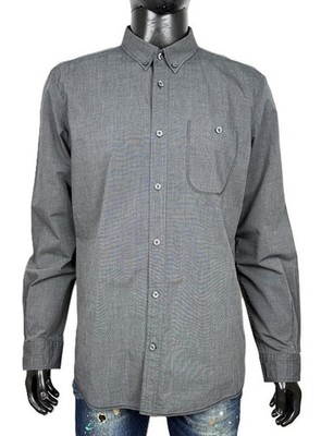 Tom Tailor Herren Hemd XL Grau Fitted Business Casual Langarm