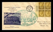 GEORGE WASHINGTON BICENTENNIAL WAKEFIELD VIRGINIA BIRTHPLACE US COVER