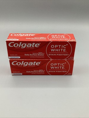Optic White Stain Fighter Toothpaste   Clean Mint   2 Pack (4.2 oz Each)