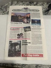 RARE 1988 Baseball City Gazette Florida Travel Newsletter and Fold Out Map