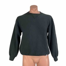 VTG 80s Russell Athletic Blue Blank Crewneck Sweatshirt Men s MedGrunge Sun Fade