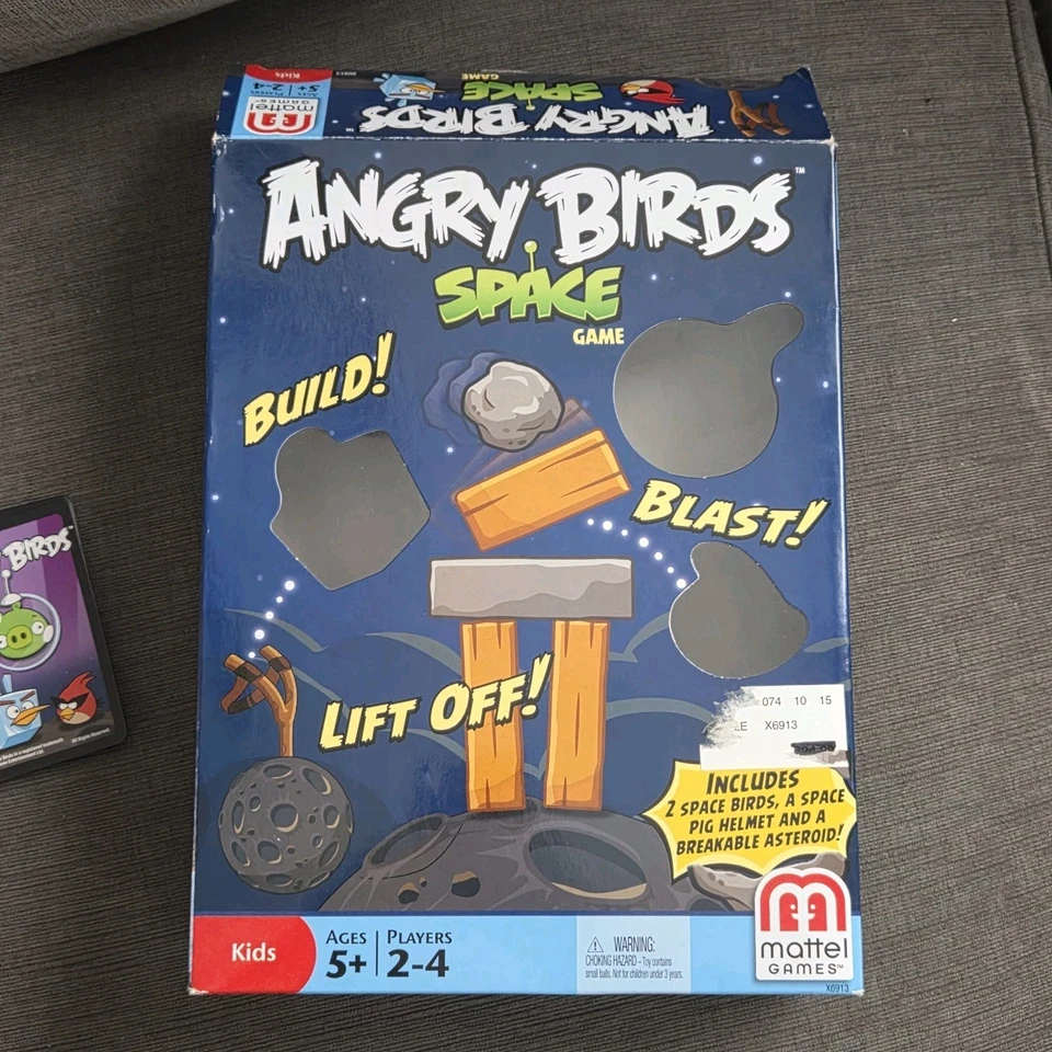 RARE Angry Birds Space Game 2012 Mattel -Build! Blast! Lift Off! INCOMPLETE - Image 2 of 4