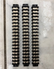 LOT OF 3 Double Row 18 Position Cinch Terminal Strip