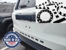 3D US BLAKOUT FLAG DOMED RAISED REAR DOOR LETTERS COMPATIBLE WITH 4 RUNNER 2025