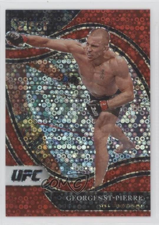 2021 Panini Select UFC Octagonside Red Disco Prizm /199 Georges St-Pierre 0u5r