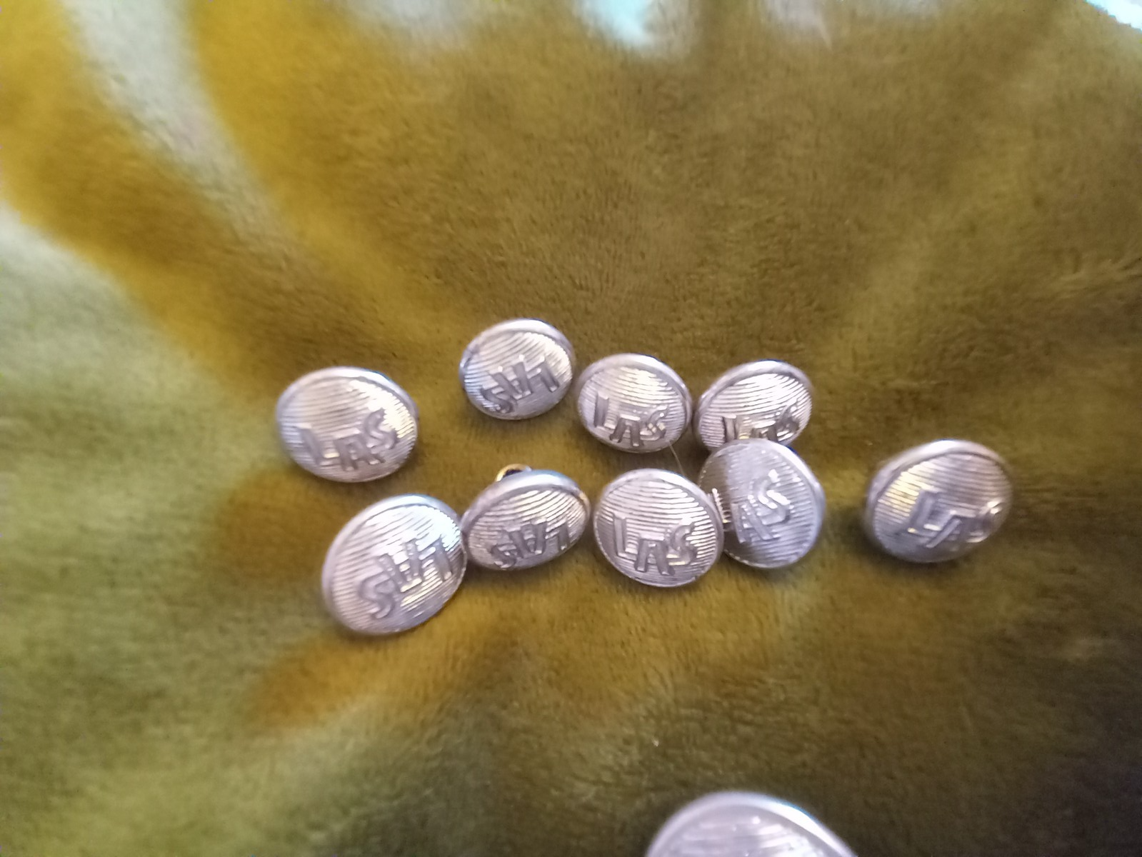 Vintage set of 6 large and 9 small buttons london ambulance service ...